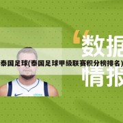 泰国足球(泰国足球甲级联赛积分榜排名)