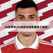 06世界杯(06世界杯冠军是哪个国家)