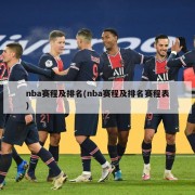 nba赛程及排名(nba赛程及排名赛程表)