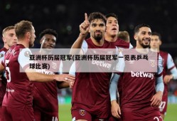 亚洲杯历届冠军(亚洲杯历届冠军一览表乒乓球比赛)
