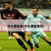 热火赛程表(热火赛程情况)