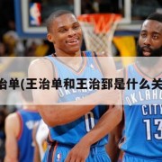 王治单(王治单和王治郅是什么关系)