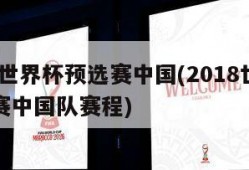 2018世界杯预选赛中国(2018世界杯预选赛中国队赛程)