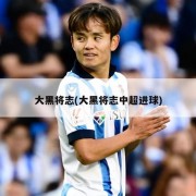 大黑将志(大黑将志中超进球)