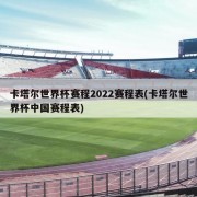 卡塔尔世界杯赛程2022赛程表(卡塔尔世界杯中国赛程表)