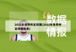 2022年世界杯足球赛(2022年世界杯足球赛程表)