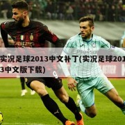 实况足球2013中文补丁(实况足球2013中文版下载)