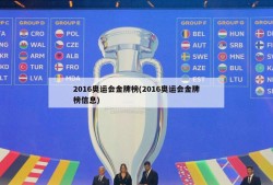 2016奥运会金牌榜(2016奥运会金牌榜信息)