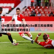 cba第三阶段赛程表(cba第三阶段赛程表常规赛辽篮的排名)