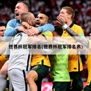 世界杯冠军排名(世界杯冠军排名表)