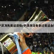 宁泽涛失奥运资格(宁泽涛没有拿过奥运金牌)