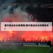 里约奥运会女排赛程(里约奥运会女排赛程表)