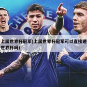 上届世界杯冠军(上届世界杯冠军可以直接进世界杯吗)
