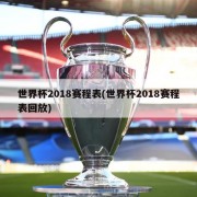 世界杯2018赛程表(世界杯2018赛程表回放)