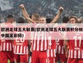 欧洲足球五大联赛(欧洲足球五大联赛积分榜中国足彩网)