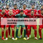 2021年奥运会奖牌榜排名(2021,奥运会奖牌榜)