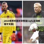 2014世界杯西班牙阵容(opta足球数据中文版)