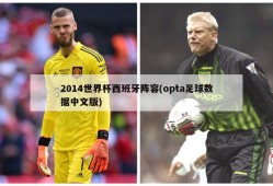 2014世界杯西班牙阵容(opta足球数据中文版)