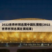 2022世界杯预选赛中国队赛程(2022世界杯预选赛比赛结果)