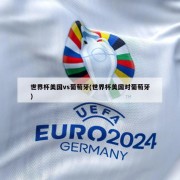 世界杯美国vs葡萄牙(世界杯美国对葡萄牙)