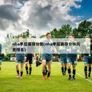 nba季后赛得分榜(nba季后赛得分榜历史排名)