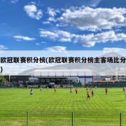 欧冠联赛积分榜(欧冠联赛积分榜主客场比分)