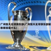 广州恒大足球俱乐部(广州恒大足球俱乐部解散原因是什么)