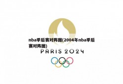 nba季后赛对阵图(2004年nba季后赛对阵图)
