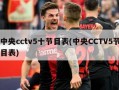 中央cctv5十节目表(中央CCTV5节目表)