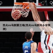 热火vs马刺第三场(热火vs马刺大小分预测)