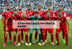 意大利vs英格兰直播(意大利VS英格兰直播免费版)
