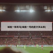 城南一和天马(城南一号的房子怎么样)