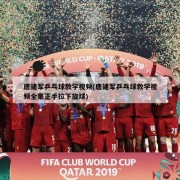 唐建军乒乓球教学视频(唐建军乒乓球教学视频全集正手拉下旋球)