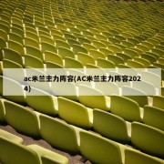 ac米兰主力阵容(AC米兰主力阵容2024)
