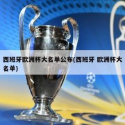 西班牙欧洲杯大名单公布(西班牙 欧洲杯大名单)