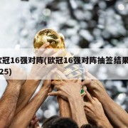 欧冠16强对阵(欧冠16强对阵抽签结果2425)