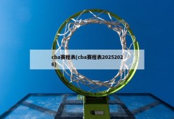 cba赛程表(cba赛程表20252026)