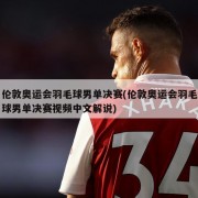 伦敦奥运会羽毛球男单决赛(伦敦奥运会羽毛球男单决赛视频中文解说)